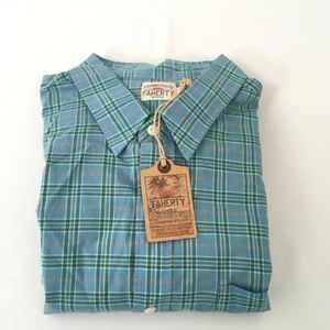 Faherty Men's Ventura Turquoise Multi Plaid Large